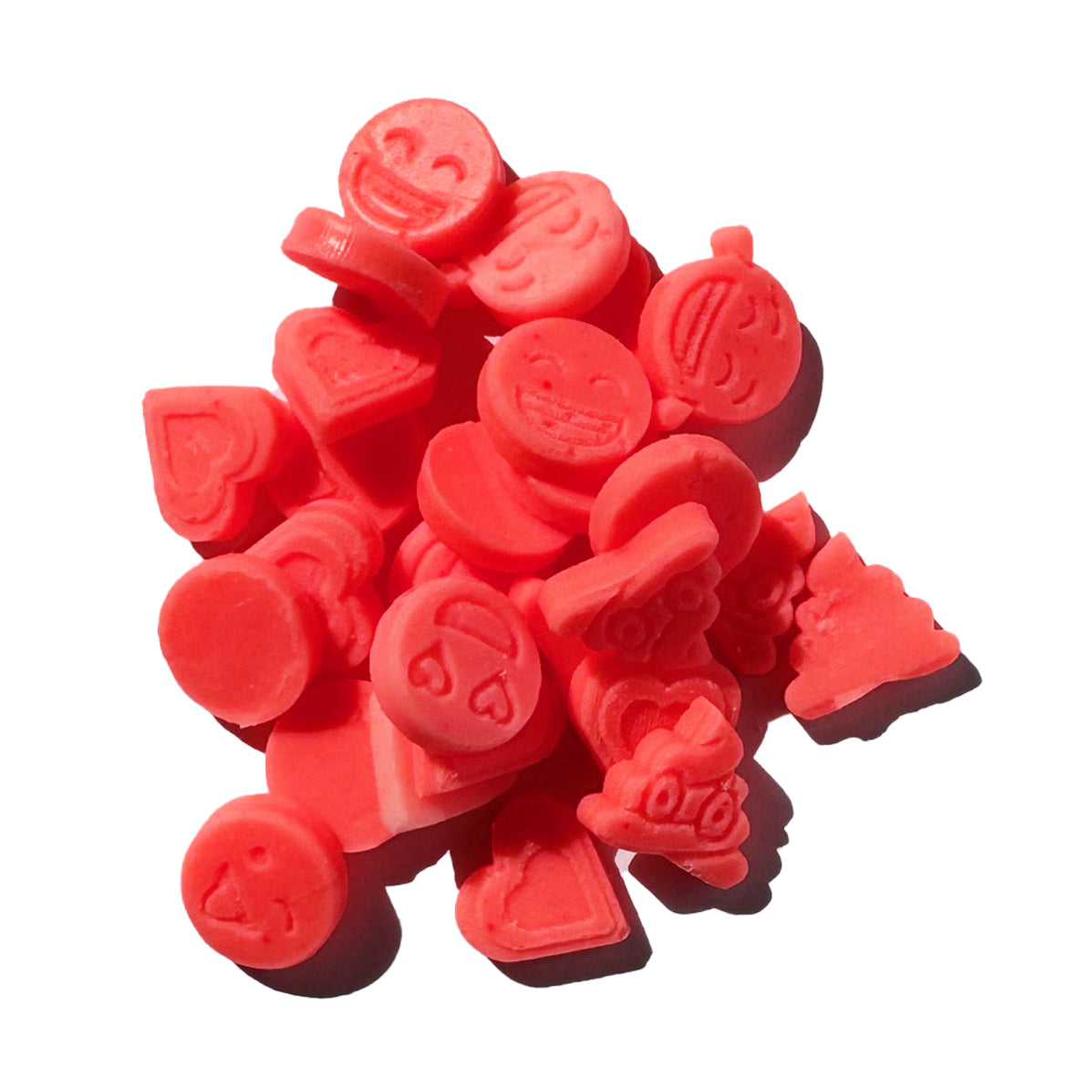 neon orange emoji funny wax melt